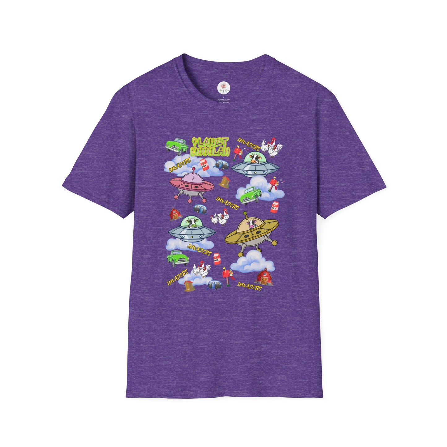 Planet Mooolah Game T-Shirt — Cute Colorful Spaceship Casino Graphic Tee