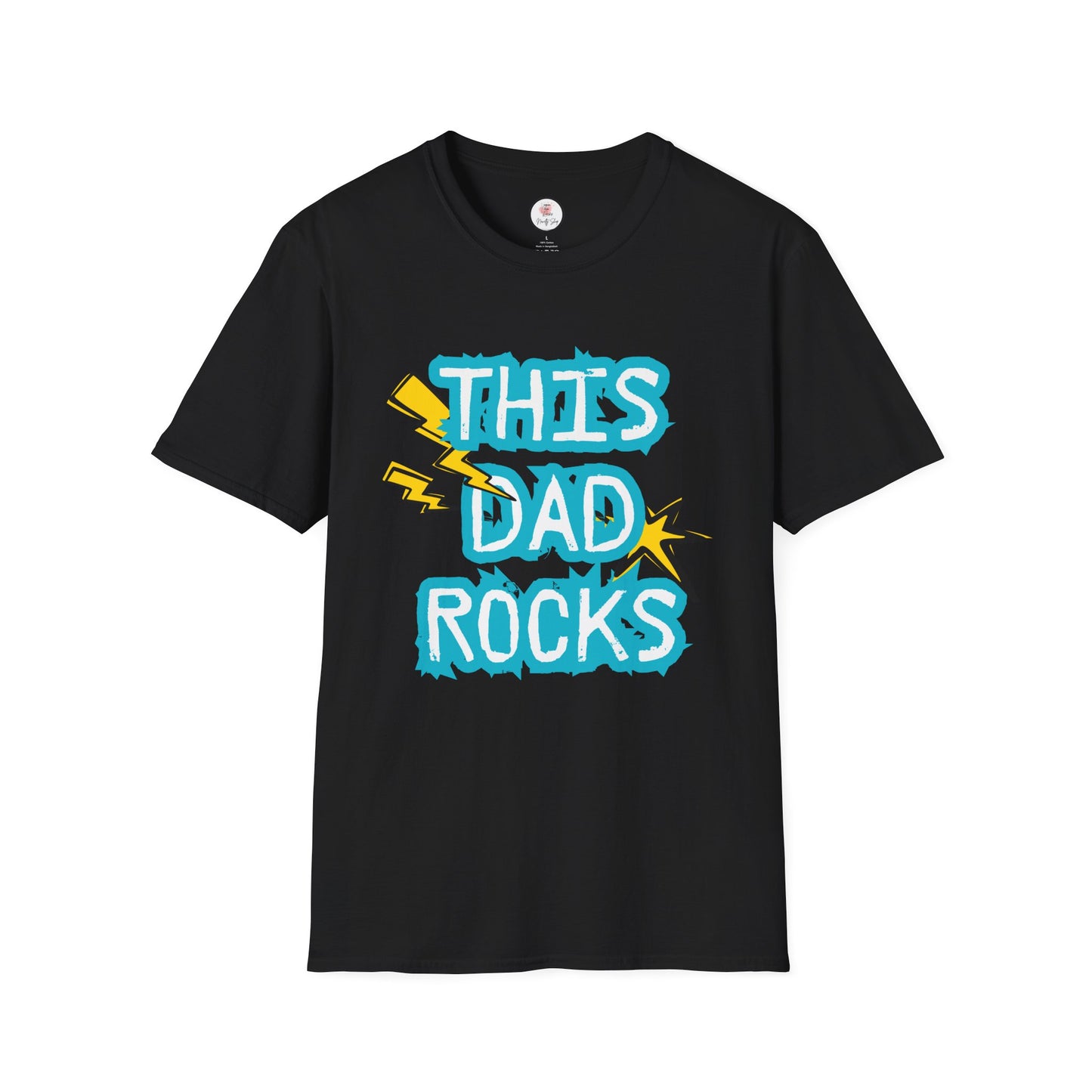 This Dad Rocks T-Shirt — Fun Retro Lightning Father’s Day Tee