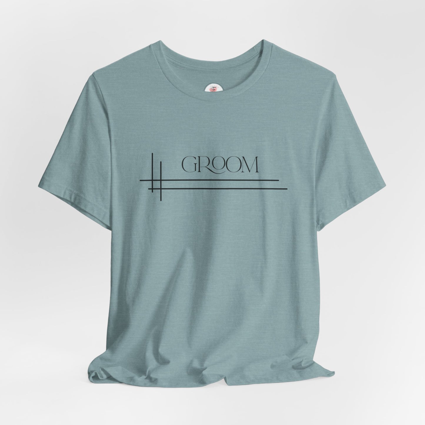 Groom Elegant and Minimalist Wedding T‑Shirt