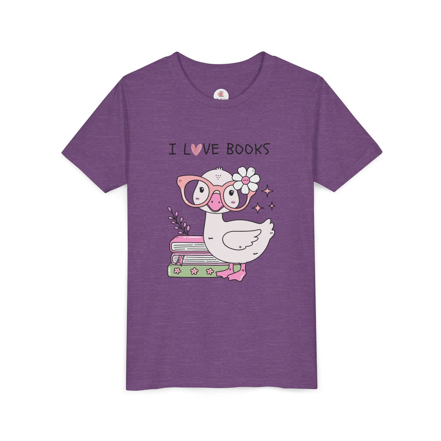 Youth 'I Love Books' Duck Graphic Tee - Cute Reading Shirt