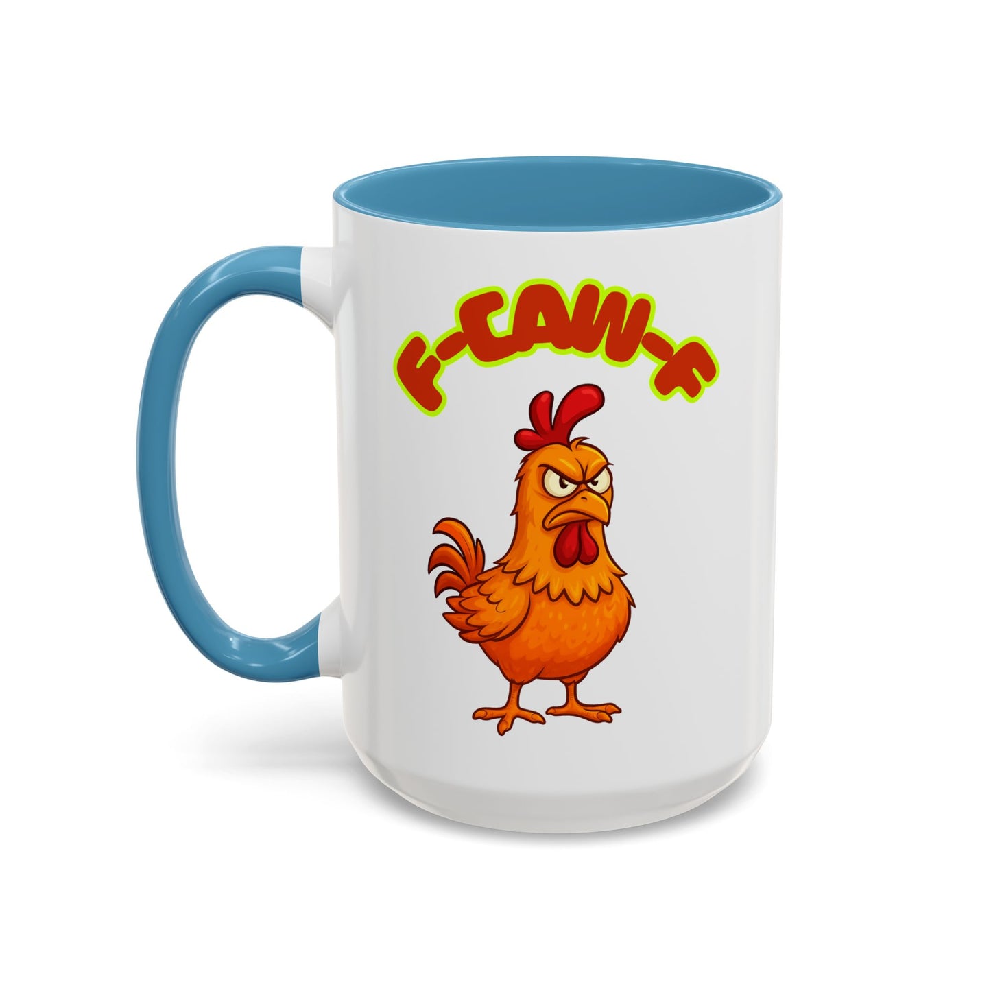 Rooster "F-CAW-F" Funny Graphic Coffee Mug (15 oz)