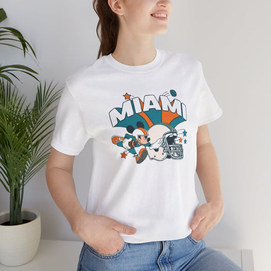 Mickey Miami Retro Football T-Shirt
