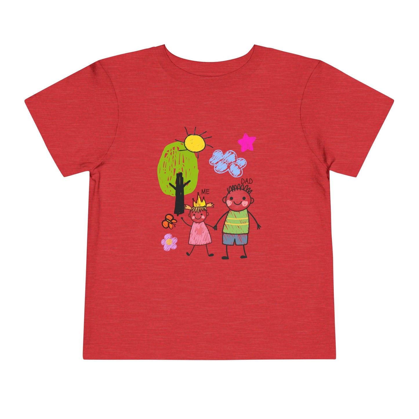 Toddler Tee — Cute Hand-Drawn 'Me & Dad' Family Shirt for Kids