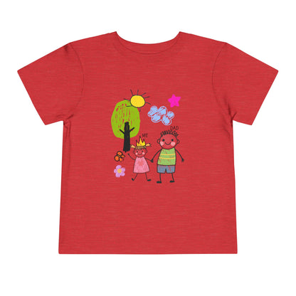 Toddler Tee — Cute Hand-Drawn 'Me & Dad' Family Shirt for Kids