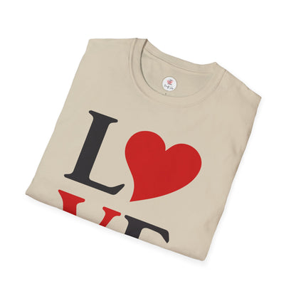 L Heart V E  T-Shirt — Classic Romance Graphic Tee