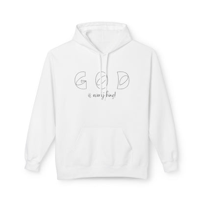 God Is Everything Minimal Faith Hoodie — Inspirational Christian Pullover