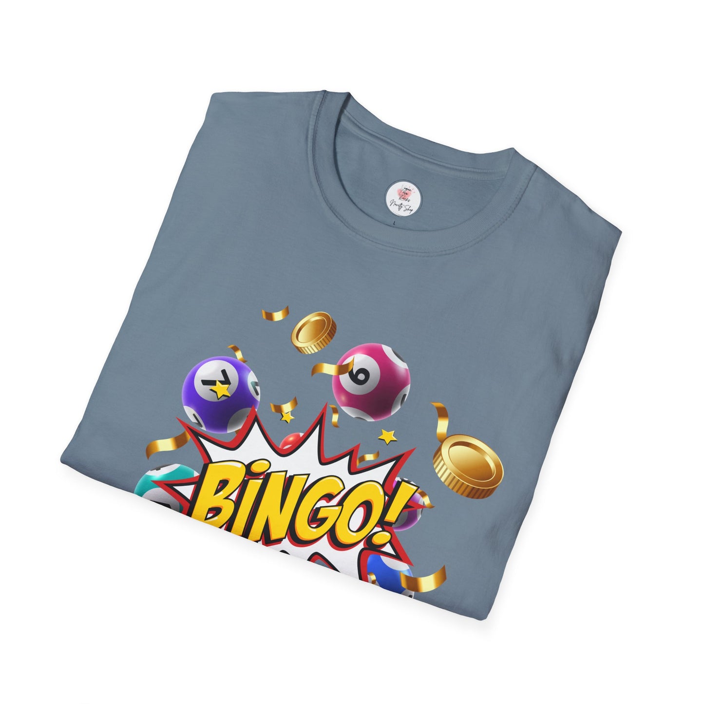 Bingo Balls Graphic T-Shirt — "BINGO!" Colorful Game Night Tee