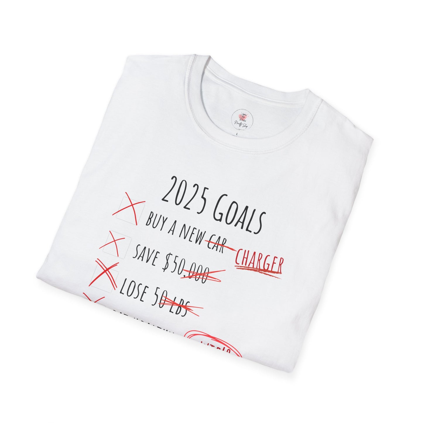 2025 Goals Funny Checklist T-Shirt — Sarcastic New Year Resolution Tee