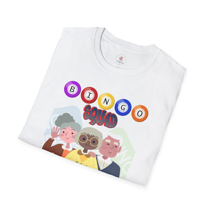 Bingo Squad T-Shirt — Cute Senior Friends Bingo Night Graphic Tee