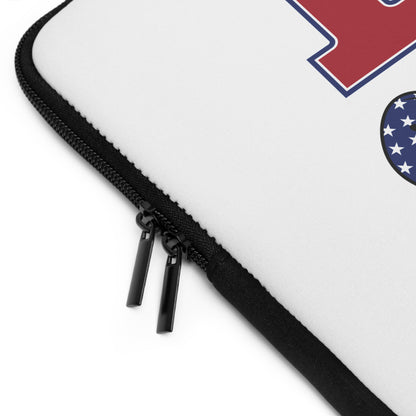 "LOVE" Laptop Sleeve — American Flag Flip-Flop & Donut Design