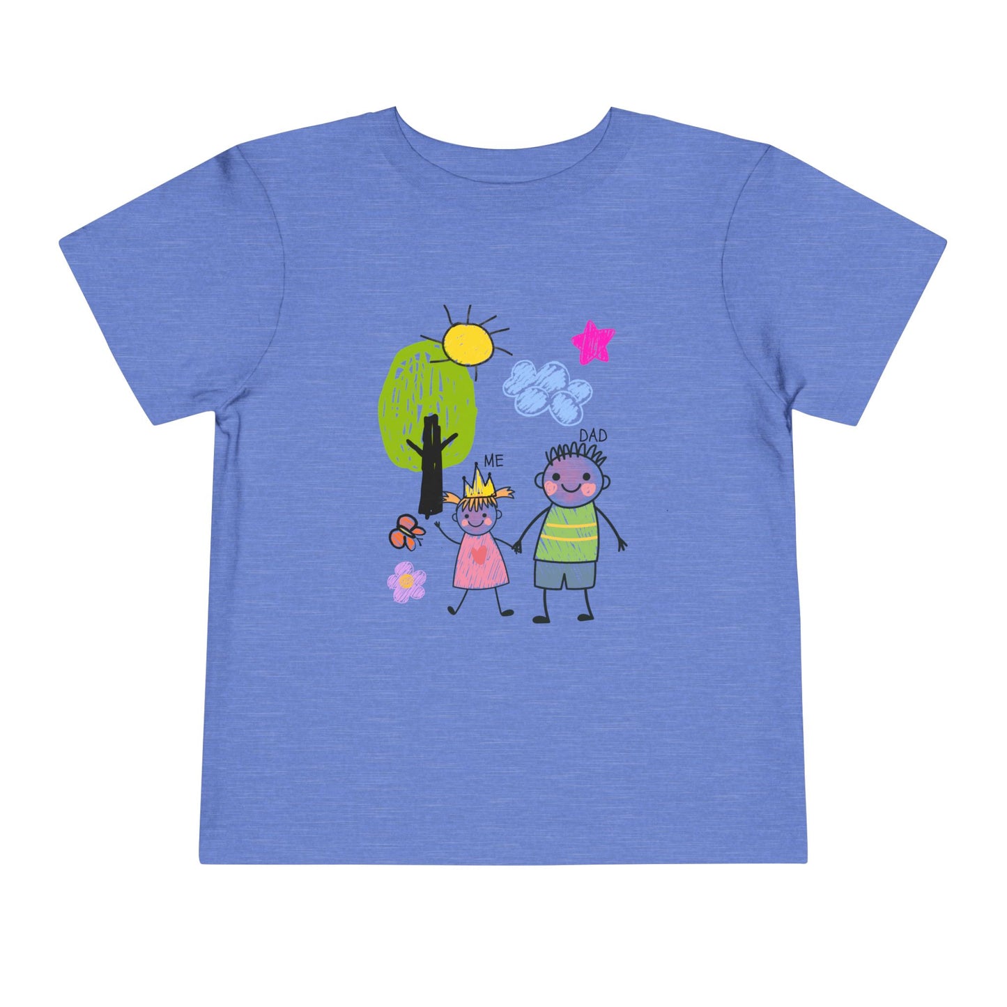 Toddler Tee — Cute Hand-Drawn 'Me & Dad' Family Shirt for Kids