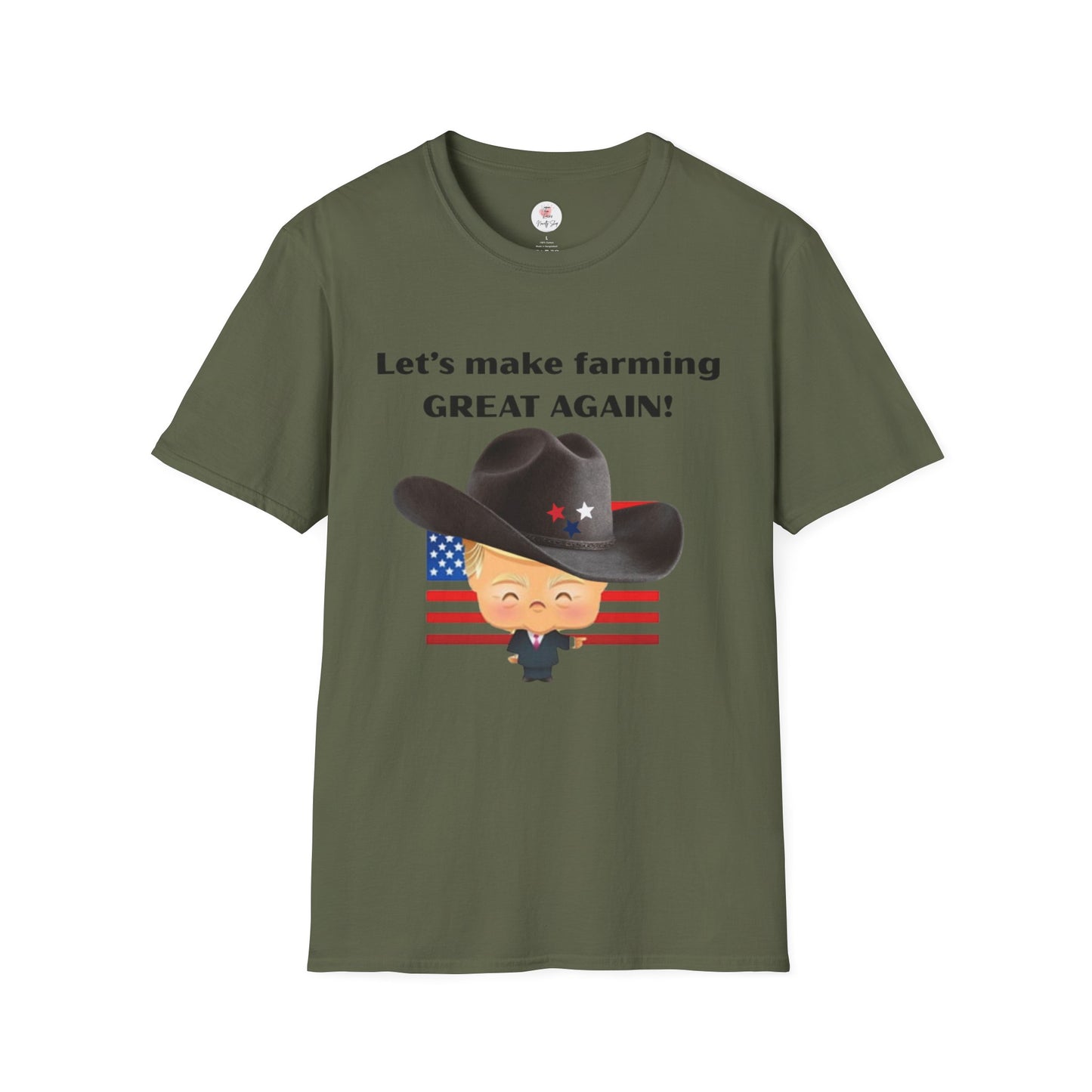 Let's Make Farming Great Again T-Shirt — Patriotic Cowboy Trump Farming Tee