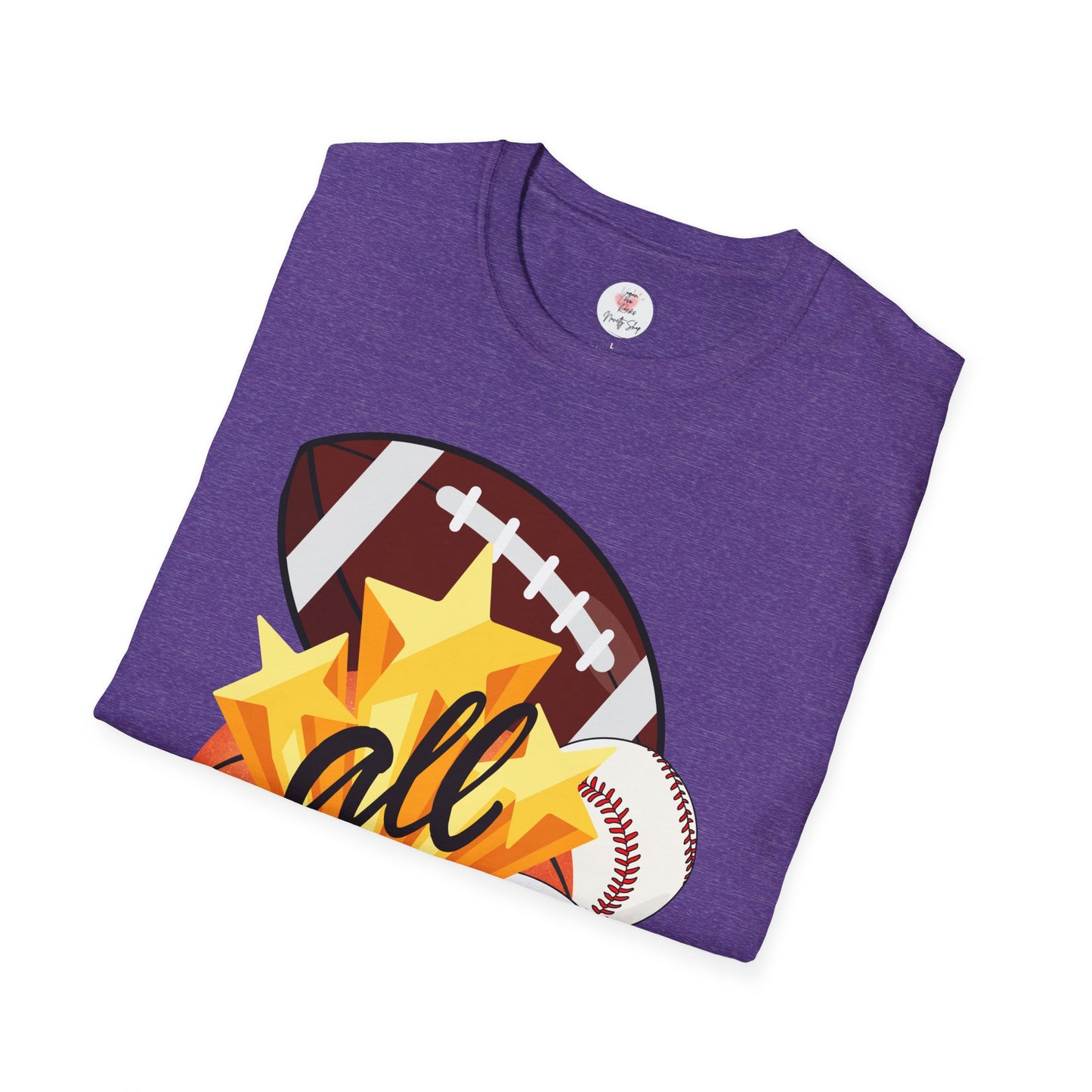 All Sports Graphic T-Shirt — Multi-Sport Soccer Basketball Football Baseball Design