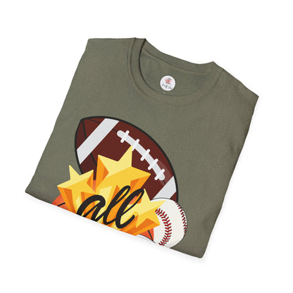 All Sports Graphic T-Shirt — Multi-Sport Soccer Basketball Football Baseball Design