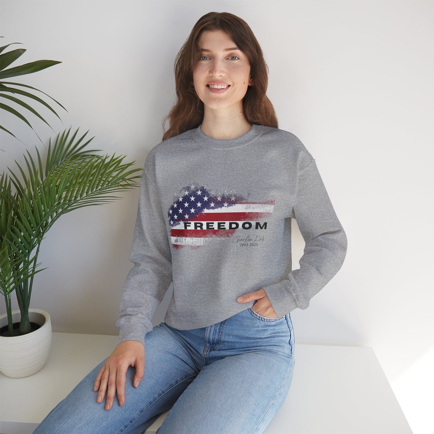 Patriot Charlie Kirk Freedom Crewneck Sweatshirt