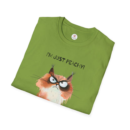 Grumpy Cat Tee – "I'm Just Peachy!" Funny Cat T-Shirt
