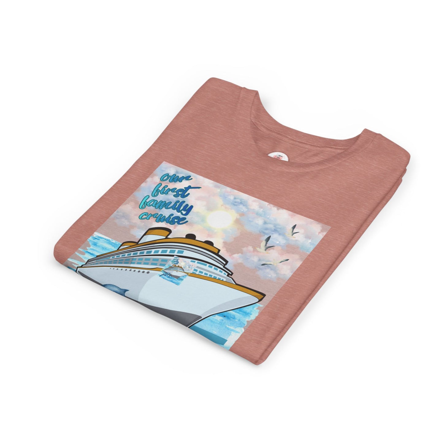Cruise Ship Tee — "Our First Family Cruise" Youth T-Shirt
