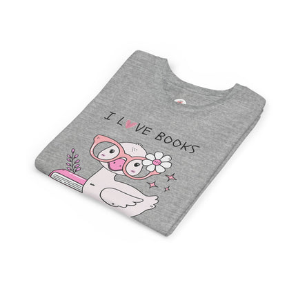 Youth 'I Love Books' Duck Graphic Tee - Cute Reading Shirt