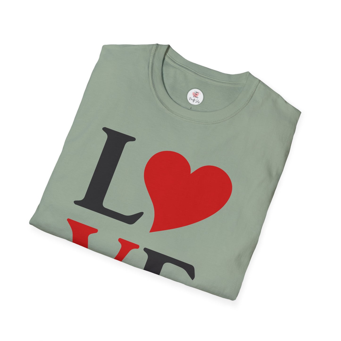 L Heart V E  T-Shirt — Classic Romance Graphic Tee