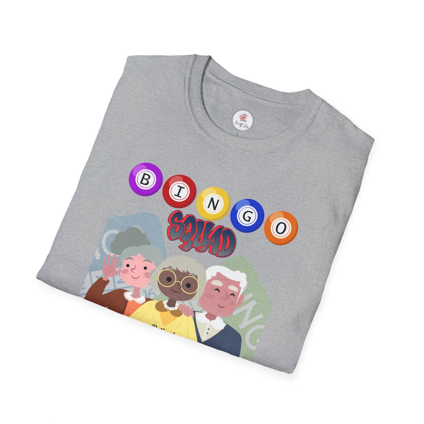 Bingo Squad T-Shirt — Cute Senior Friends Bingo Night Graphic Tee