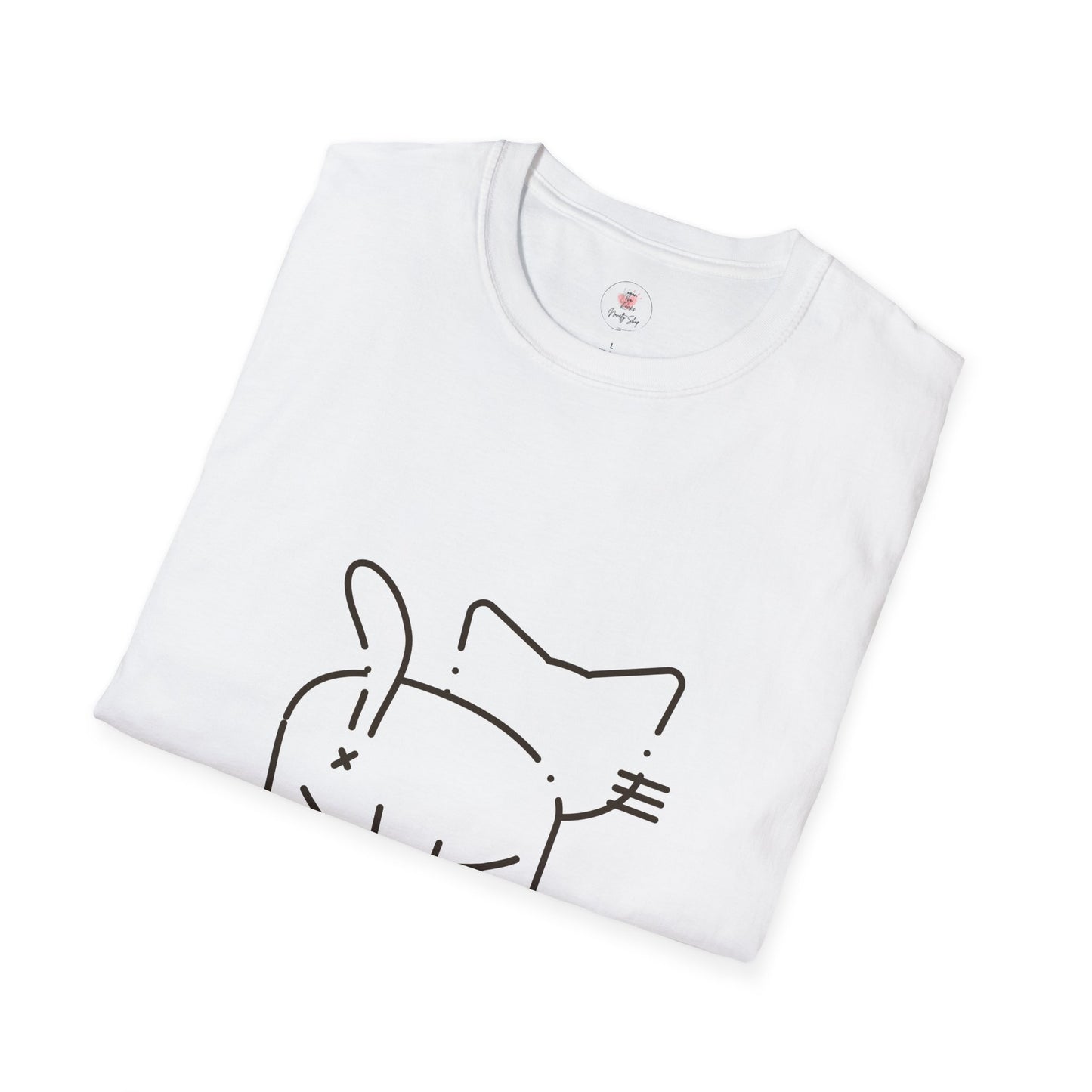 Minimalist 'Your Face' Cat Butt T-Shirt — Funny Cat Lover Tee