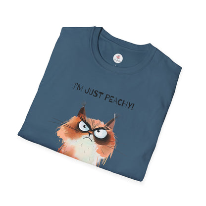 Grumpy Cat Tee – "I'm Just Peachy!" Funny Cat T-Shirt