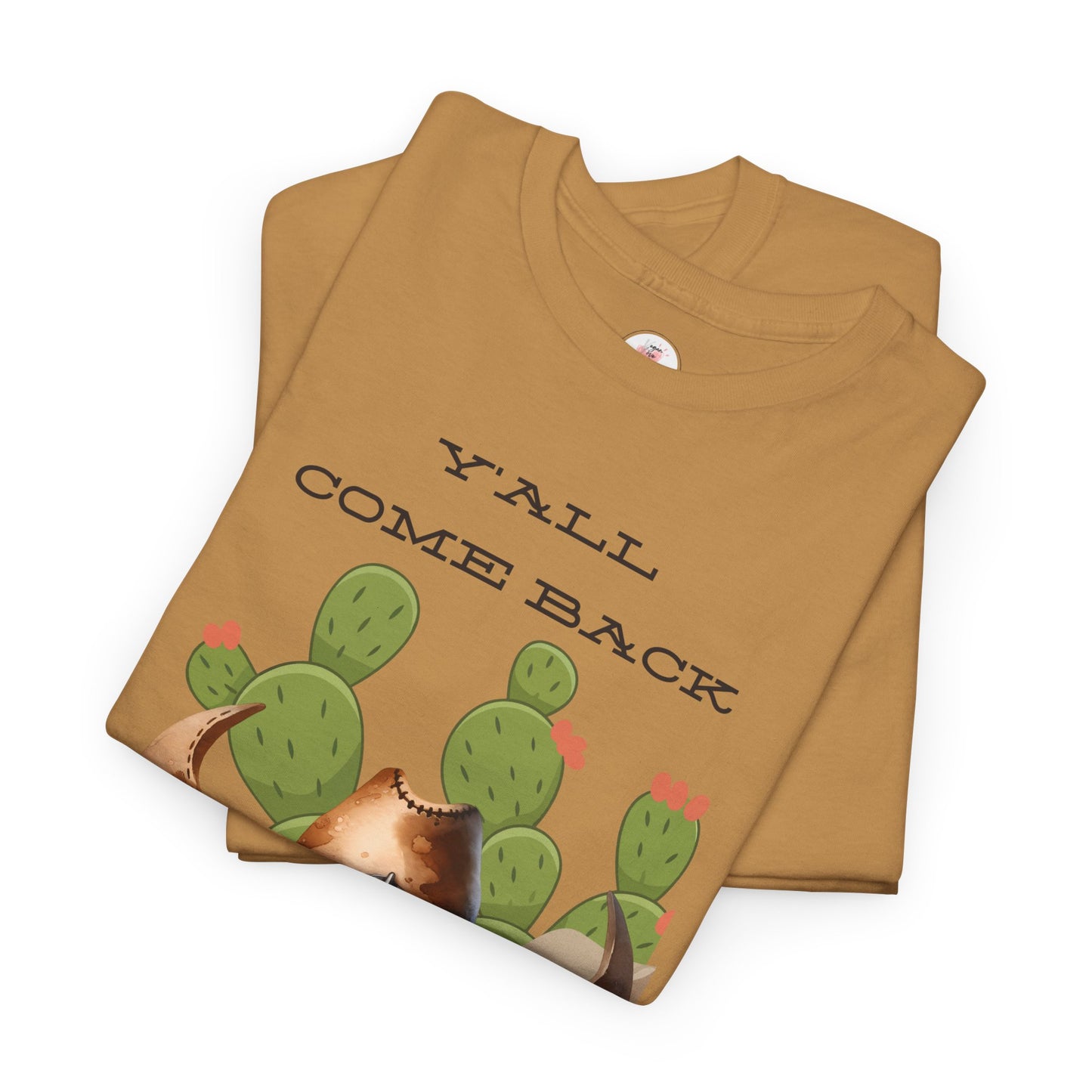 Cowboy Gnome T‑Shirt – "Y'all Come Back" Western Cactus Graphic Tee