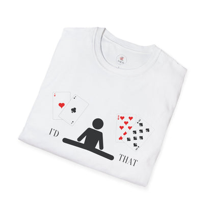 Blackjack T-Shirt — 'I'd Split That' Card Dealer Graphic Tee