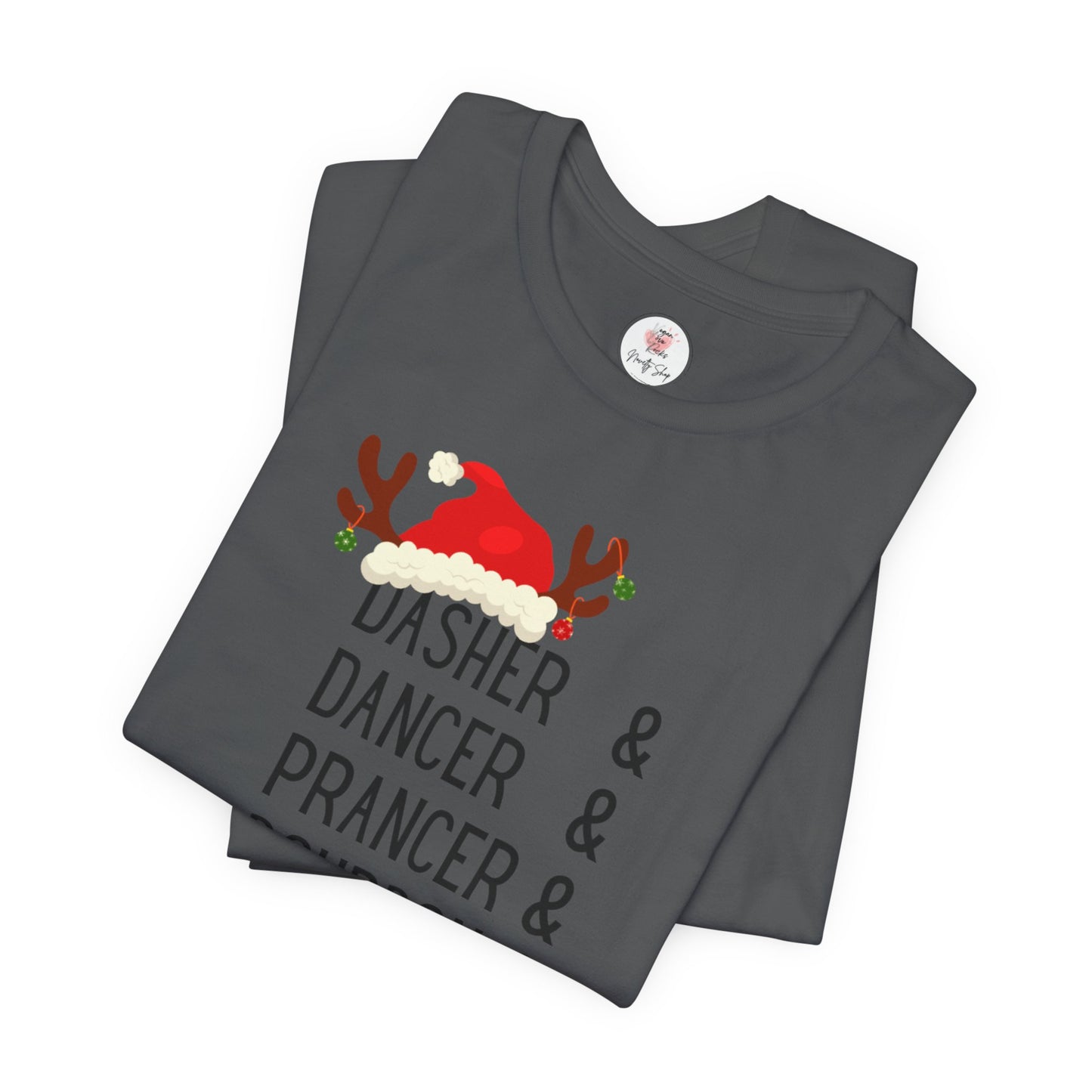 Christmas Reindeer Tee — "Dasher & Dancer & Prancer & Bourbon & Bourbon & Bourbon" Holiday Shirt