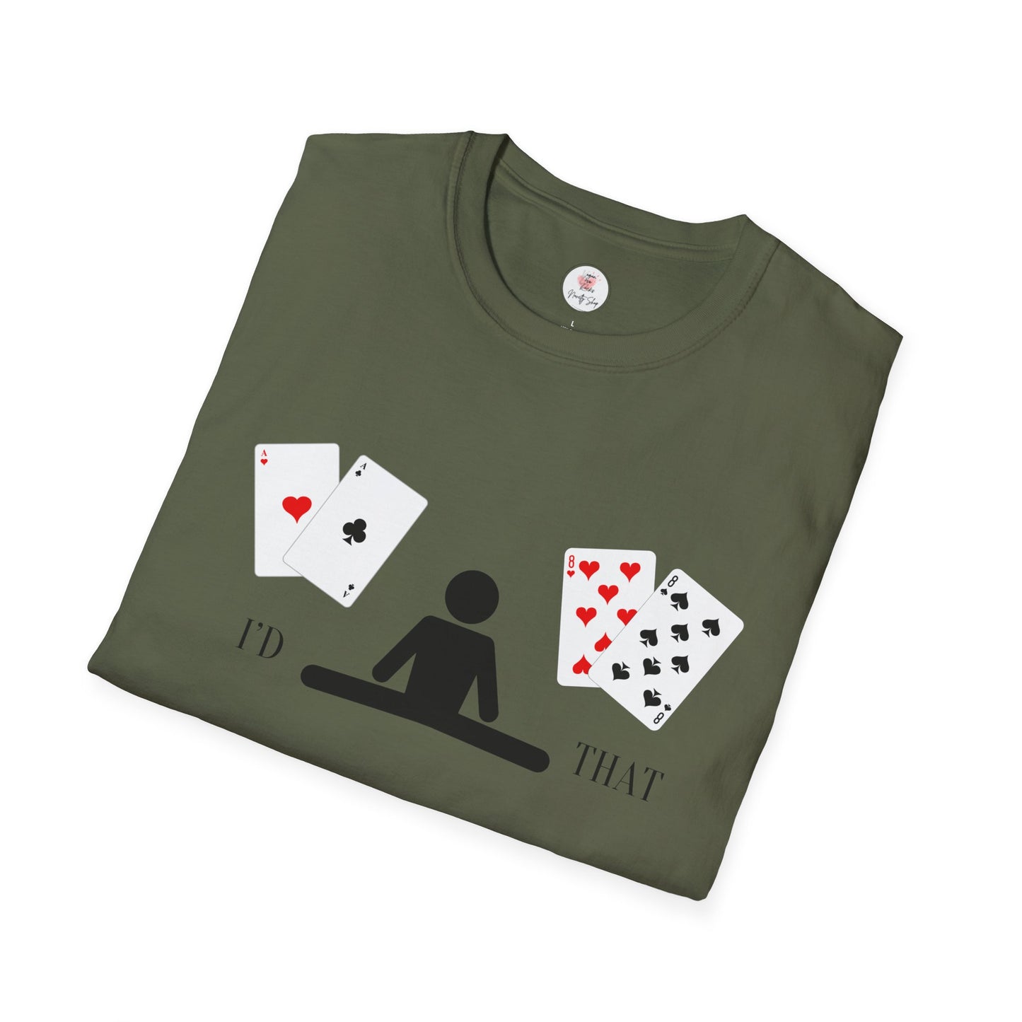 Blackjack T-Shirt — 'I'd Split That' Card Dealer Graphic Tee