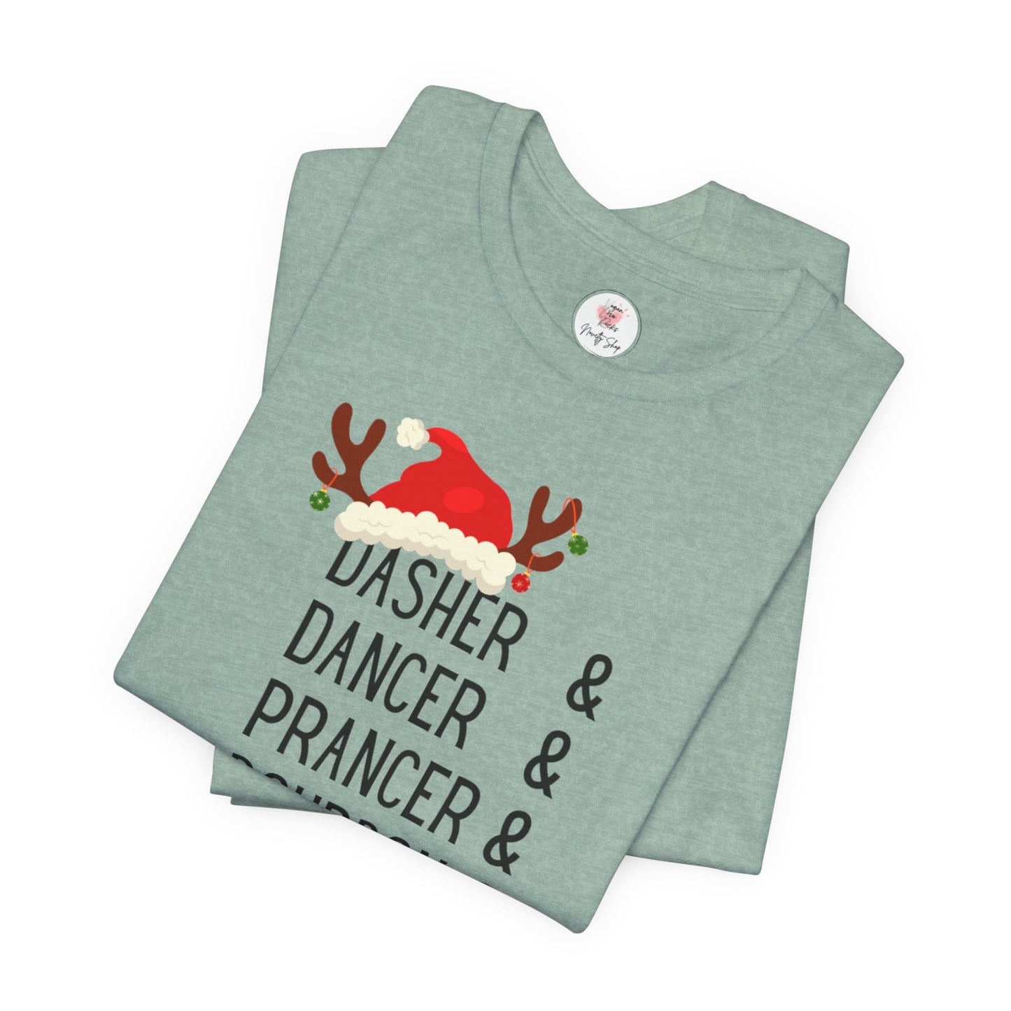 Christmas Reindeer Tee — "Dasher & Dancer & Prancer & Bourbon & Bourbon & Bourbon" Holiday Shirt
