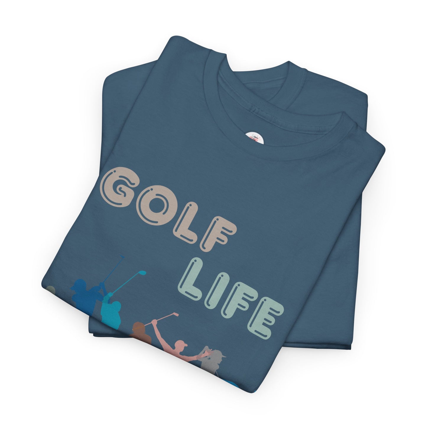 Golf Life T-Shirt — Colorful Golfer Silhouettes Tee