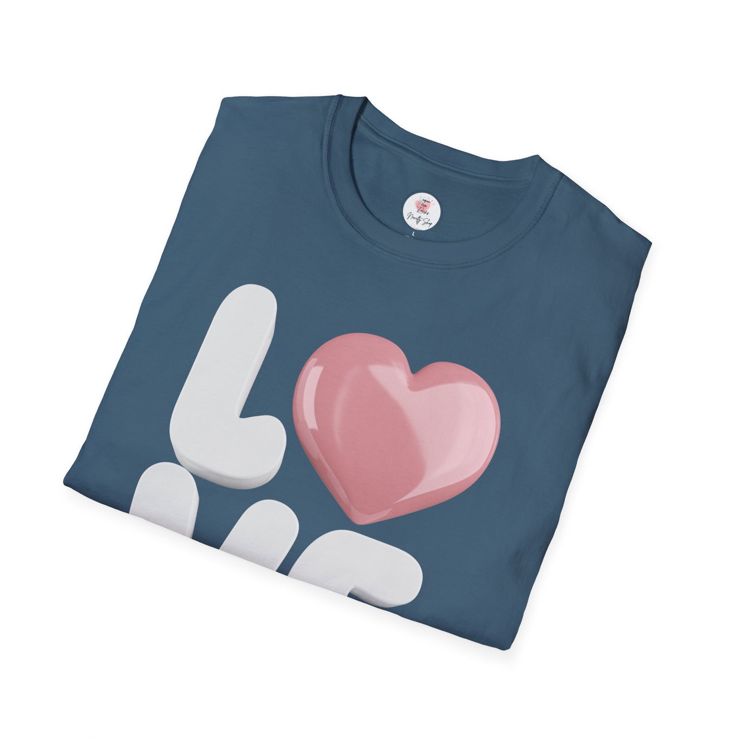 L - Heart - V - E   Graphic T-Shirt — Cute Pink Heart "LOVE" Tee for Valentine’s Day