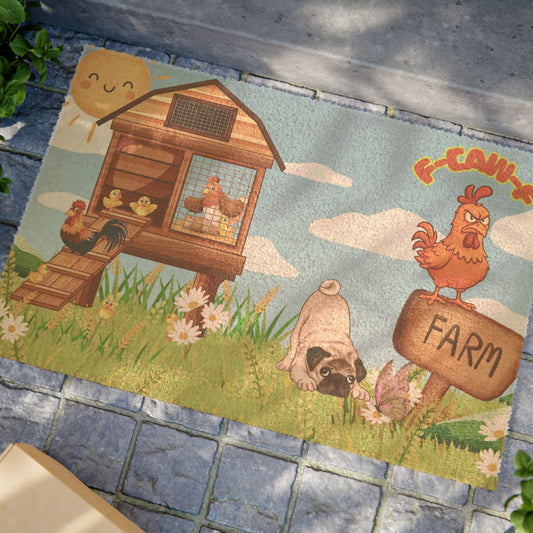 Farmhouse Chicken Doormat — Cute and Nasty Chick Coop Welcome Mat