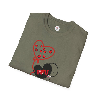 Valentine Heart Balloon T-Shirt — Cute "I Love You" Cartoon Tee