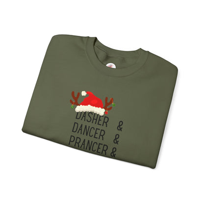 Holiday Reindeer ‘Dasher & Dancer & Prancer & Bourbon & Bourbon & Bourbon’ Christmas Sweatshirt