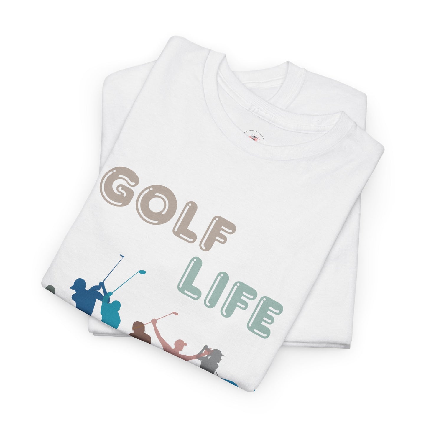 Golf Life T-Shirt — Colorful Golfer Silhouettes Tee