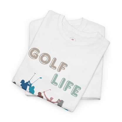 Golf Life T-Shirt — Colorful Golfer Silhouettes Tee