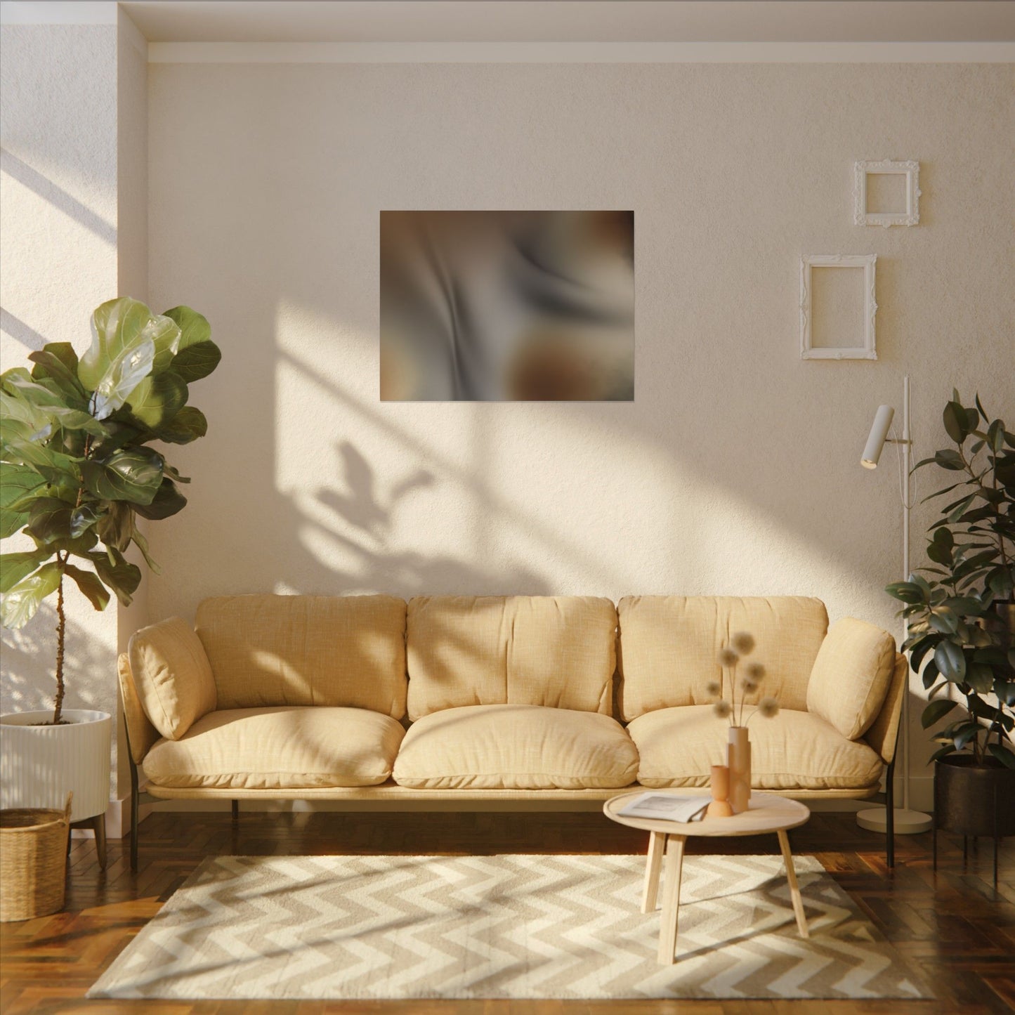 Abstract Brown Gradient Canvas Wall Art — Matte Stretched Canvas