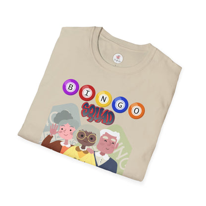 Bingo Squad T-Shirt — Cute Senior Friends Bingo Night Graphic Tee