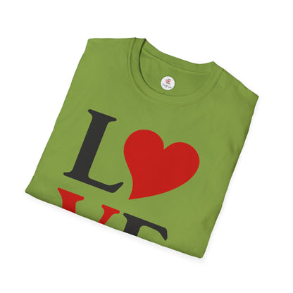L Heart V E  T-Shirt — Classic Romance Graphic Tee