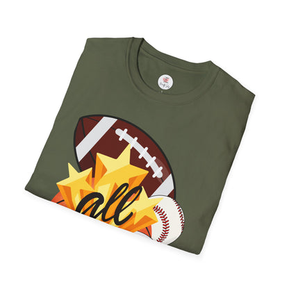 All Sports Graphic T-Shirt — Multi-Sport Soccer Basketball Football Baseball Design