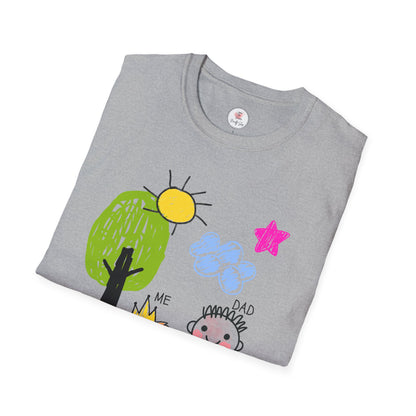 ME & DAD Kids' Handprint Father's Day T-Shirt — Cute Child Drawing Tee