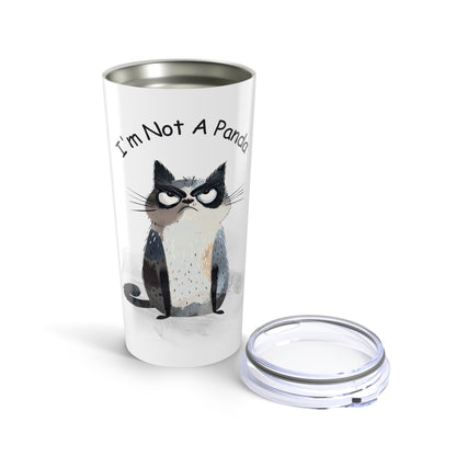 I'm Not A Panda Sassy Cat Tumbler,  Insulated Mug, 20oz Pet-Themed Drinkware