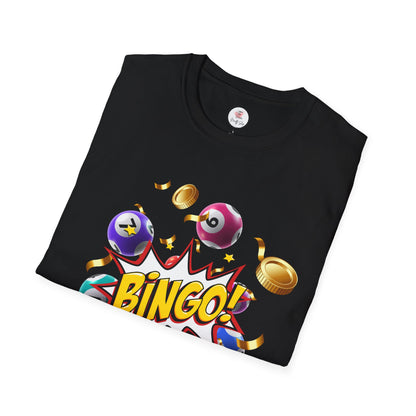 Bingo Balls Graphic T-Shirt — "BINGO!" Colorful Game Night Tee