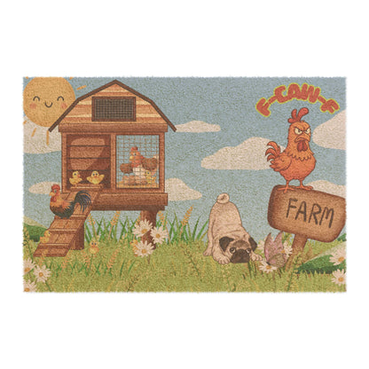 Farmhouse Chicken Doormat — Cute and Nasty Chick Coop Welcome Mat
