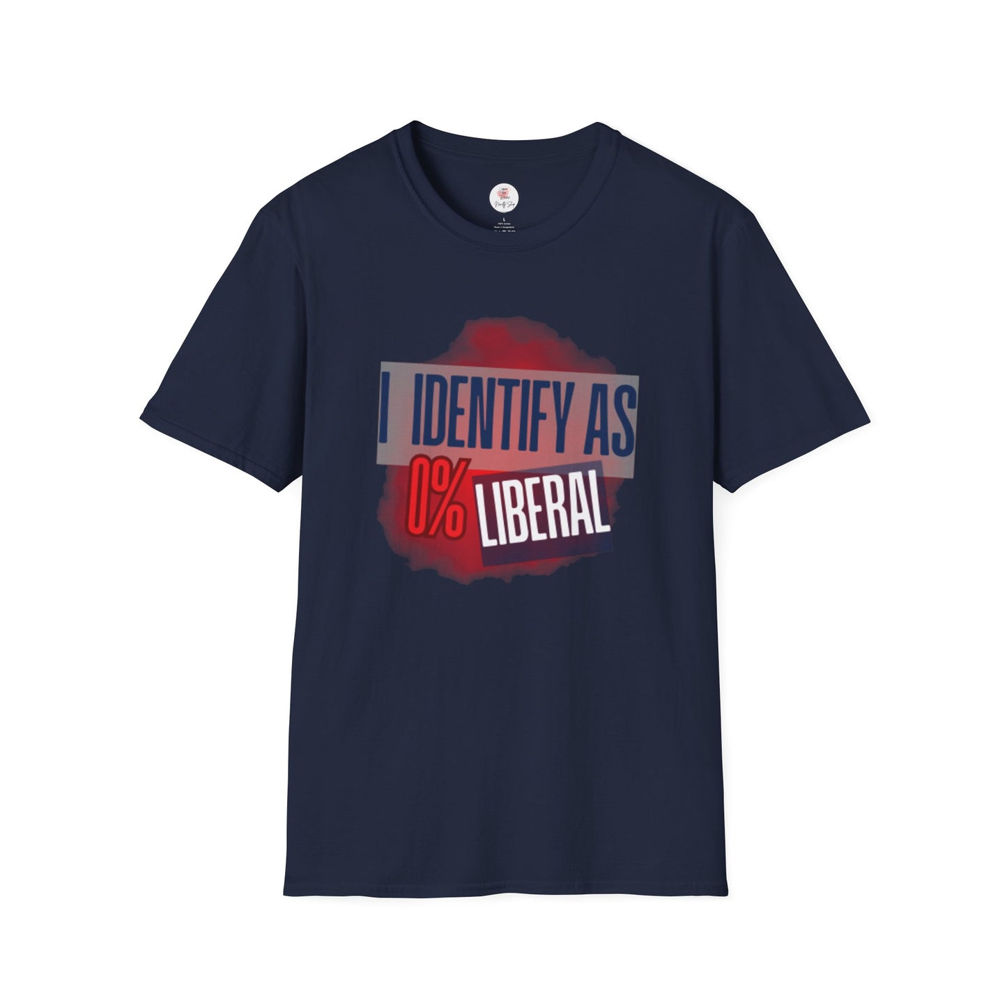 I Identify As 0% Liberal Unisex T-Shirt — Political Statement Tee