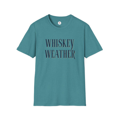 Whiskey Weather T-Shirt – Vintage Script Fall Drinking Tee