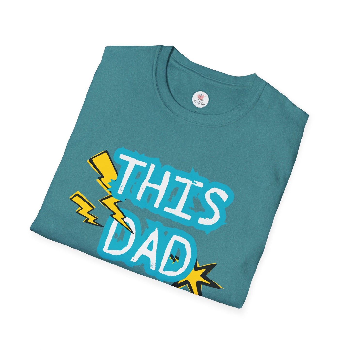 This Dad Rocks T-Shirt — Fun Retro Lightning Father’s Day Tee