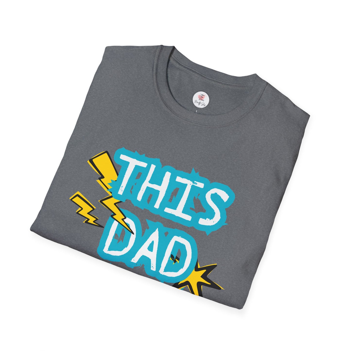 This Dad Rocks T-Shirt — Fun Retro Lightning Father’s Day Tee